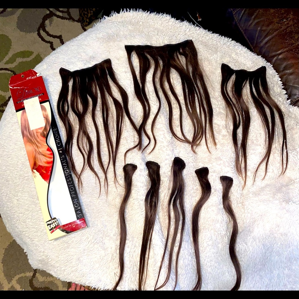 8 piece human hair clip in extensions
